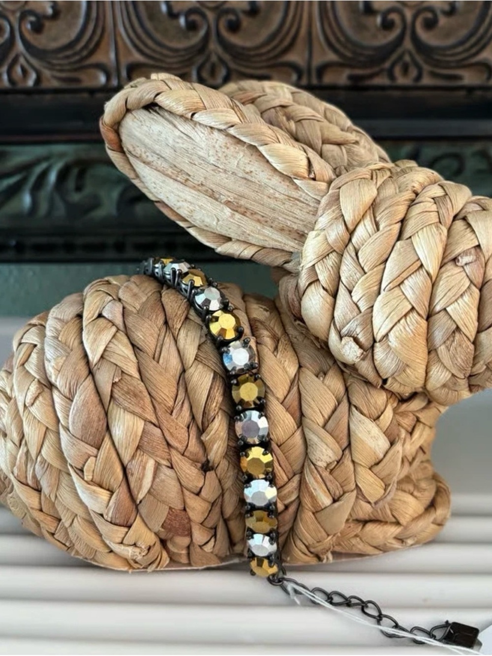 Park Lane Champion Two-Tone Crystal Bracelet in Gold & Silver Hematite Setting - Picture 3 of 10